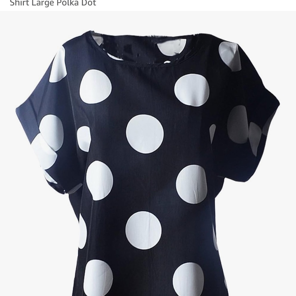 Black and White Polka Dot Women's Top
